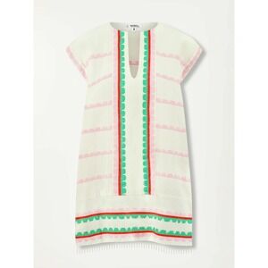 Lemlem Daria Striped Gauze Caftan Dress Size Small Pink and Green New With‎ Tags